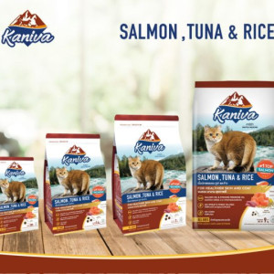 Kaniva Salmon, Tuna and Rice Cat Food for all age 3 kg